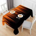 thumbnail image 6 of Burnt Orange Black Ombre Table Cloth Waterproof Tablecloths, Modern Abstract Striped Gradient Tablecloth Dining Table Cover for Kitchen Party Tabletop Outdoor, Rectangle Tablecloth 60x120 Inch, 6 of 9
