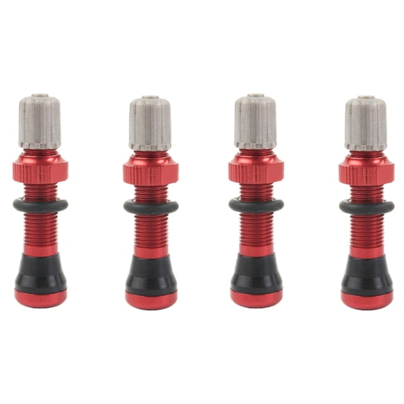 2 Pair 40mm Tubeless Air Valve for Road Bike & Tubeless Valve Stem Universal Schrader 10mm Base