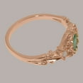 thumbnail image 5 of LBG British Made 9k Rose Gold Natural Emerald & Opal Womens Engagement Ring - 33 size options - Size 6, 5 of 8