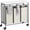3 Bags Beige with Board, variant on Laundry Sorter 4 Section Hamper Sorter with Heavy Duty Lockable Rolling Wheels Removable Bags Basket Separator for Dirty Clothes Storage,Black