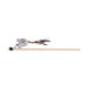 thumbnail image 4 of Palo de madera divertido para gato, ratón de peluche de dibujos animados, juguetes interactivos de plumas para gato con cascabeles, ratón gris, 4 of 14
