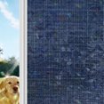 Window Privacy Film Decorative, Navy Blue Color Stained Glass Window ...