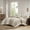 Tan#6, variant on Tan Full/Queen Comforter Set 3-Piece, Cotton Jacquard Waffle Bedding with Boho Stripes