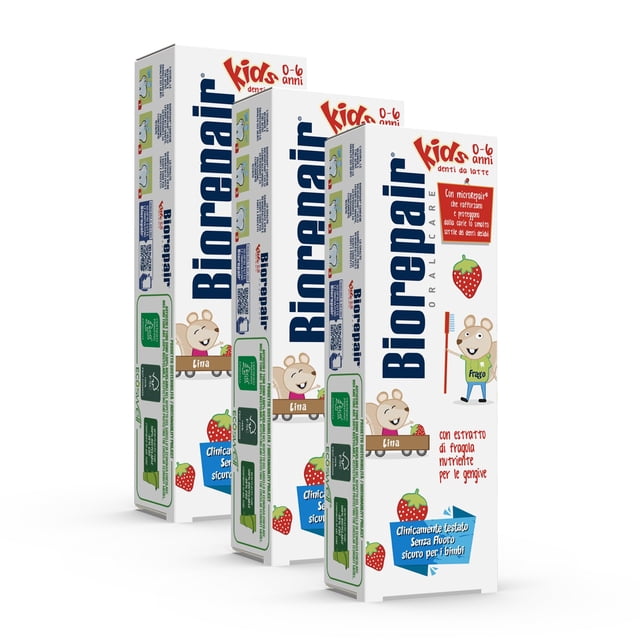 Pasta dental Biorepair Kids 0-6 años sin flúor sabor fruta