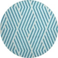 thumbnail image 2 of Addison Rugs Mayfield Washable Transitional Geometric Teal Round Rug, 8' x 8', 2 of 5