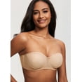 thumbnail image 4 of Women's Mesh Strapless Bra Sheer Unlined See Through Underwire Bras Plus Size, 4 of 6