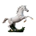 thumbnail image 3 of Estatua de resina de caballo de pie, escultura de estatuilla de caballo de cría, colección de regalos para mesa de oficina en casa, decoración de Blanco Gloria estatuilla de caballo, 3 of 7