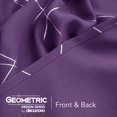 thumbnail image 4 of Cortinas opacas Deconovo con estampado geométrico de líneas, aislantes térmicos, con ojales, color uva morado/línea geométrica, 42 x 45 pulgadas, para el hogar, 4 of 6
