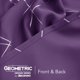 thumbnail image 4 of Cortinas opacas Deconovo con estampado geométrico de líneas, aislantes térmicos, con ojales, color uva morado/línea geométrica, 42 x 90 pulgadas, para el hogar, 4 of 6