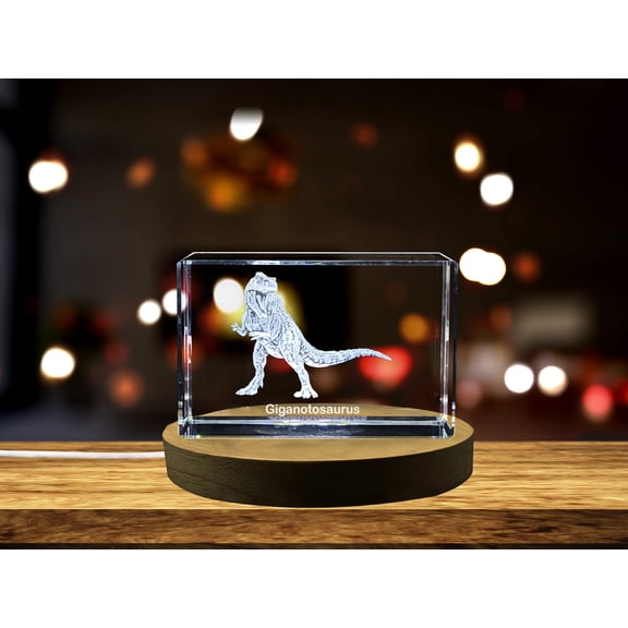 Giganotosaurus | Dinosaurs 3D Engraved Crystal