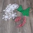 thumbnail image 4 of 3 metros Muñeco de nieve navideño y copo de nieve Árbol de Navidad Reno Jingle Bell Tela Banderines para fiestas Banners Guirnaldas Suministros de decoración de Navidad (Cuerda de colores aleatorios), 4 of 7
