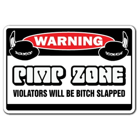 PIMP ZONE Warning Decal Decals player rapper rap mobile