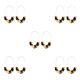 thumbnail image 2 of Minnieouse 1 par de pendientes de estilo sencillo en forma de U con estampado de leopardo acrílico joyería de moda accesorio para chicas adolescentes Beige 5piezas Minnieouse CBP234507, 2 of 6