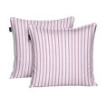 thumbnail image 1 of S4Sassy Pink Cotton Flex Stripe Printed Decorative Throw Square Pillow Case Sofa Cushion Cover 2Pcs-18 x 18 Inches, 1 of 5