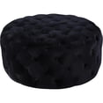 thumbnail image 1 of Meridian Furniture Addison Button Tufted Black Velvet Ottoman and Bench, 1 of 8