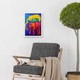thumbnail image 2 of Abstract Pop Art Surrealism Elephants Colourful Oil Artwork Framed Wall Art Print A4, 2 of 4