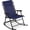 Blue, variant on Outdoor Zero Gravity Rocking Chair, Folding Reclining Patio Lounge Chair with Adjustable Pillow for Lawn, Beach, Camping