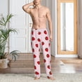thumbnail image 5 of Uemuo Strawberry Pattern Men's Wide Leg Palazzo Lounge Pants with Pockets Light Weight Loose Comfy Casual Pajama Pants-Medium, 5 of 9