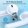 thumbnail image 5 of Bluetooth Headphones V5.3 Wireless Earbuds 50Hrs Battery Life with Charging Case & LED Power Display Deep Bass IPX7 Waterproof Earphones Microphone Stereo Headset for TV Smart Phone Laptop, 5 of 7