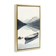 thumbnail image 3 of Stupell Industries Silent Shore Canoe Gold Framed Floater Canvas Wall Art design by Mona Grace, 25 x 17, 3 of 9