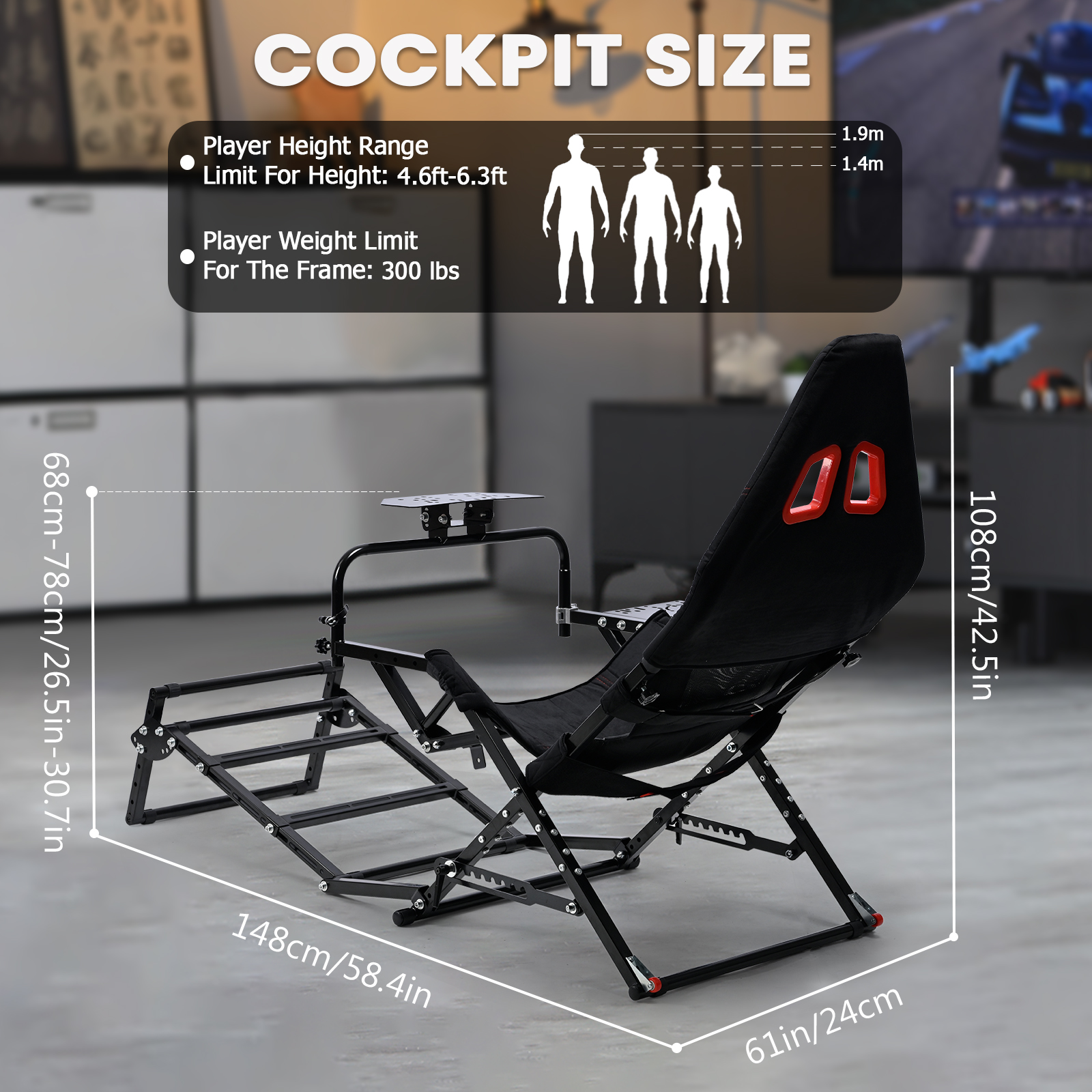 Marada Foldable Racing Sim Marada Foldable Racing Simulator Cockpit Wheel Stand Philippines | Ubuy
