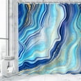 thumbnail image 2 of Blue Shower Curtain, Marble Shower Curtains Set with 12 Hooks, Waterproof&nbsp;Abstract&nbsp;Shower Curtain, Decor Ombre Blue Marble Bathroom Curtain, 72" Wx72 H, 2 of 6