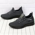 thumbnail image 4 of Dakaela Mens Slip on Walking Shoes Breathable Running Shoes Lightweight Gym Fashion Sneakers Grey 10, 4 of 6