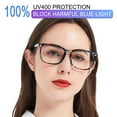 thumbnail image 3 of MARE AZZURO Women Blue Light Blocking Reading Glasses Computer Readers UV400 Anti Eye Strain, Black Floral 1.0, 3 of 8