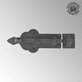 thumbnail image 3 of Renovators Supply Slide Bolt Latch 3 3/4" Black Wrought Iron Ball Tip Style Slide Bolt w/Screws, 3 of 10
