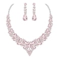 thumbnail image 3 of Kkkded Party Necklace 1 Set of Wedding Earrings with Extension Chain - Faux Crystal Inlaid, 3 of 7