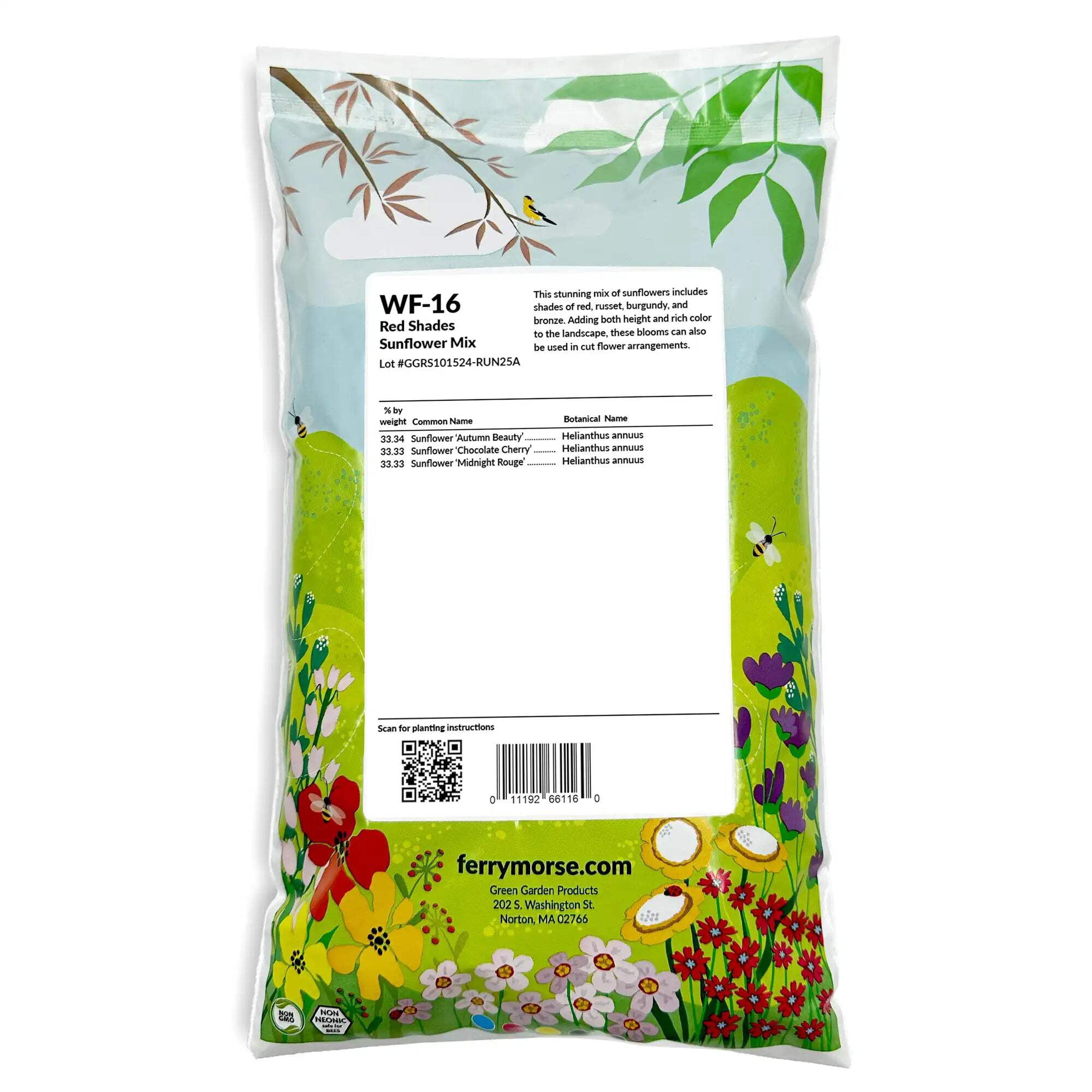 Ferry-Morse Red Shades Mix Bulk Sunflower Seeds, 1lb