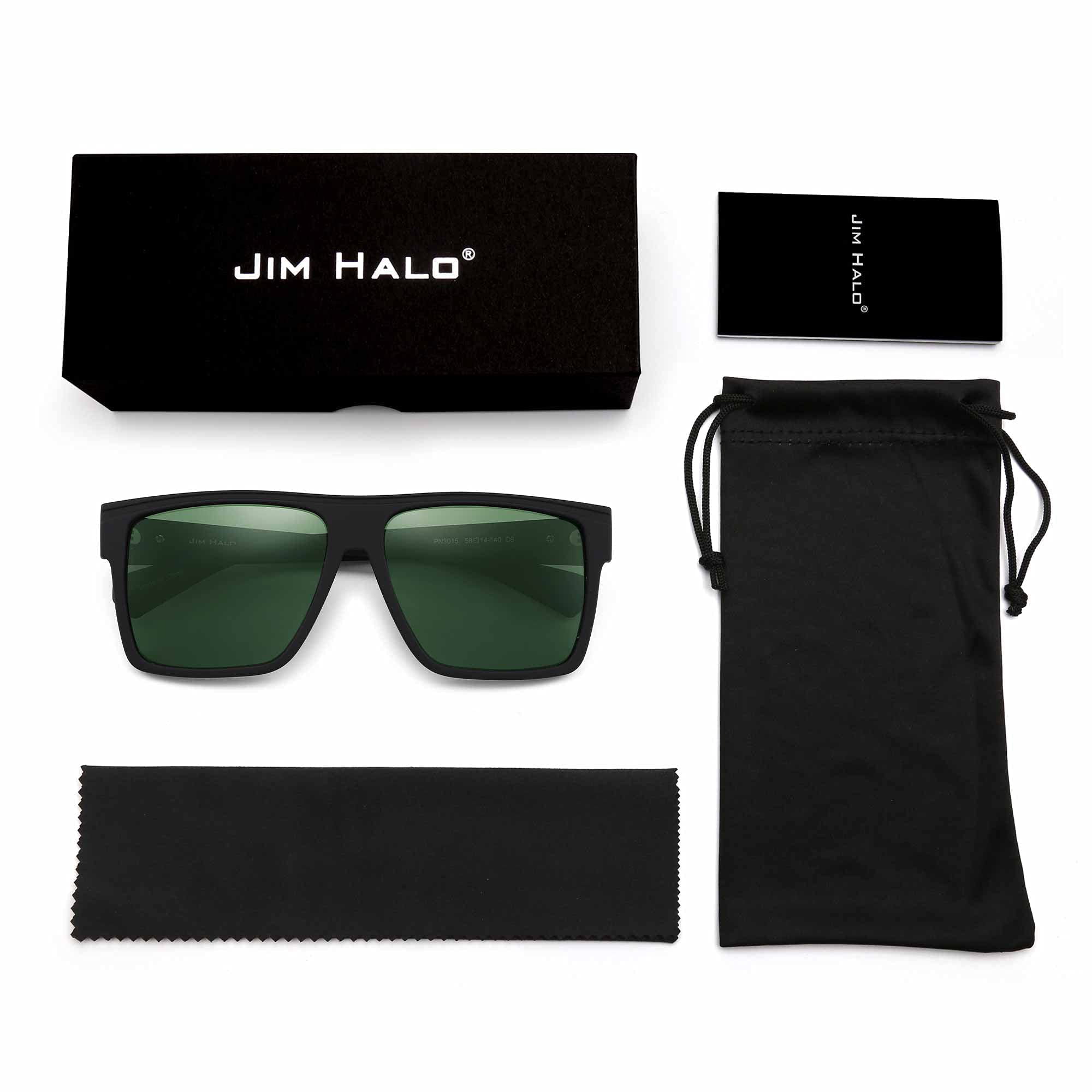 Jim Halo Recycled Polarized Sport Sunglasses Men Women, Classic