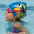 thumbnail image 2 of FINIS Youth Animal Head Silicone Swim Cap - Pirate Parrot Blue, 2 of 2