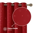 thumbnail image 4 of Deconovo Red Christmas Blackout Curtains Silver Star Foil Print for Living Room 52x84 inch 2 Panels, 4 of 4
