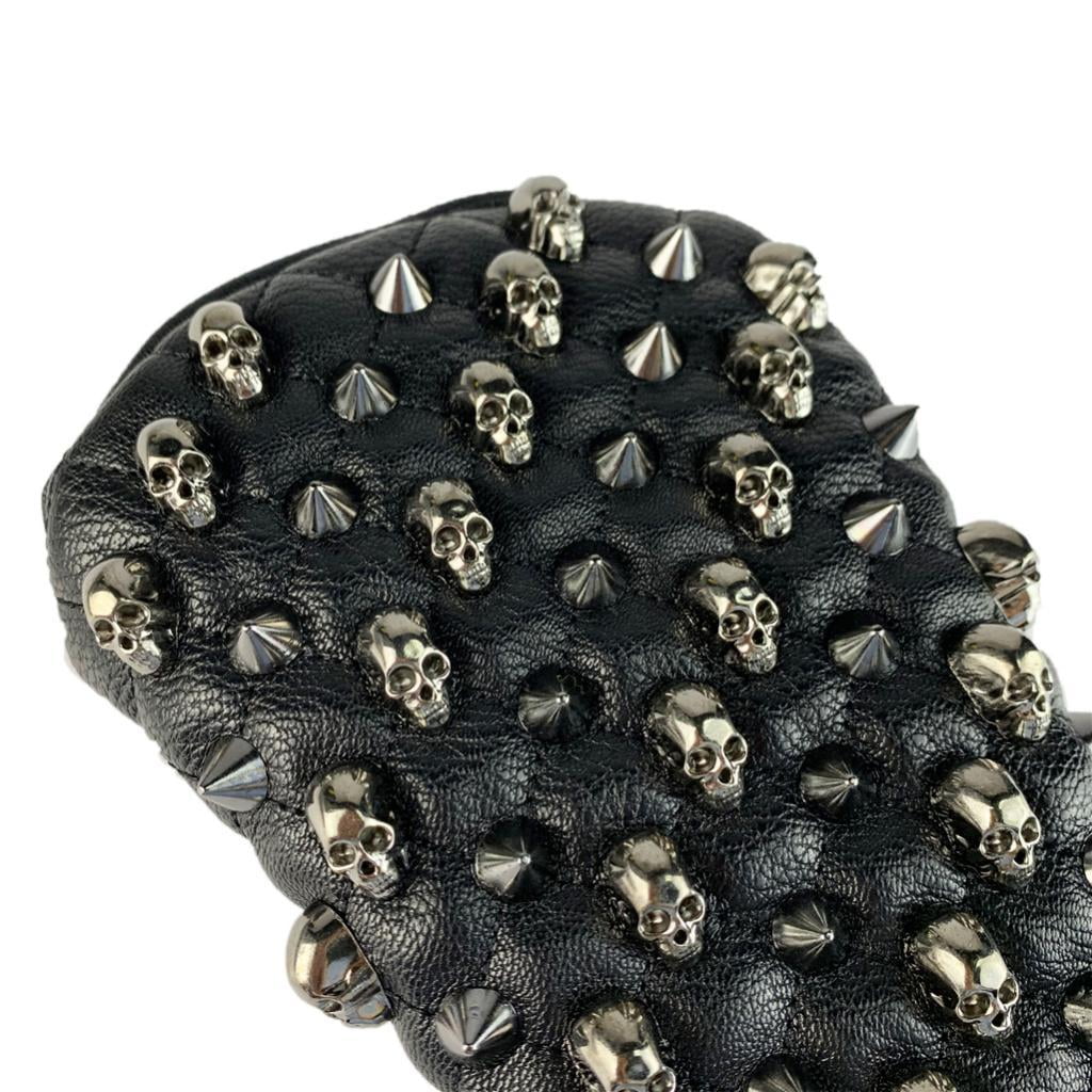 funtasica Golf Putter covers for head, Synthetic Leather golf Covers & Skull Rivet Design - Compact & Portable