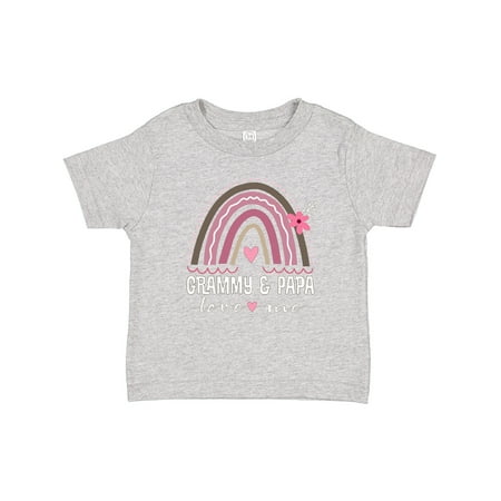 

Inktastic Grammy and Papa Love Me Rainbow Gift Baby Girl T-Shirt