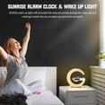 thumbnail image 4 of Wadan Mini Chargeur de Haut-Parleur Sans Fil Intelligent Rapide en Forme de g, 10 Types d'Effets Lumineux, Lampe Veilleuse, Machine Sonore Réveil Lumineux Réveils avec Alarme Audio Bluetooth, 4 of 7