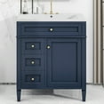 thumbnail image 2 of 30'' Bathroom Vanity with Top Sink, Modern Bathroom Storage Cabinet,Single Sink Bathroom VanityBlue, 2 of 6