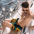 thumbnail image 2 of luoweisi Men's Beach Shorts Quick Dry Swim Trunks with Mesh Lining Sunflower Butterfly L, 2 of 5