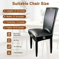 thumbnail image 2 of Leather Chair Covers for Dining Chairs Set of 4, Super Stretch Waterproof Kitchen Chair Covers Thickened Washable Dining Chair Slipcovers Black Chair Seat Covers for Dining/Kitchen/Banquet, 2 of 14