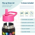 thumbnail image 2 of Wildkin Kids Rainbow Hearts 18 oz Steel Bottle, 2 of 6