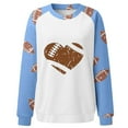 thumbnail image 3 of SCSAlgin Football Shirts for Women Long Sleeve Game Day Sweatshirts Football Mom Pullover Tunic Tops, 3 of 3