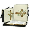 thumbnail image 4 of ZUXONGSY Easter Cross Lily Flower Print Pu Leather Bible Cover for Men Women He Is Risen Bible Carrier with Adjuatable Strap Multifunctional Christian Gift for Christian, -L, 4 of 7