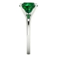 thumbnail image 3 of Solitaire Engagement Ring for Women - 2.5ct Simulated Emerald in 14K White Gold Promise Ring, 3 of 6