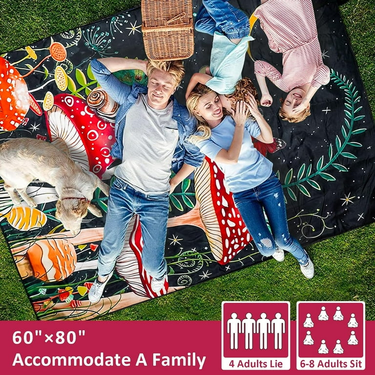 Extra Large Outdoor Waterproof Foldable Picnic Blanket, Portable Roll