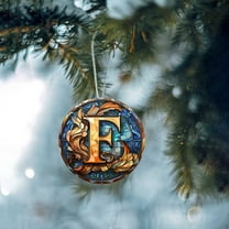 TOPRenddon Personalized Christmas Ornaments Letter Name Ornaments Customized Initial Ornaments Christmas Gifts Family Souvenirs Monogram Ornaments