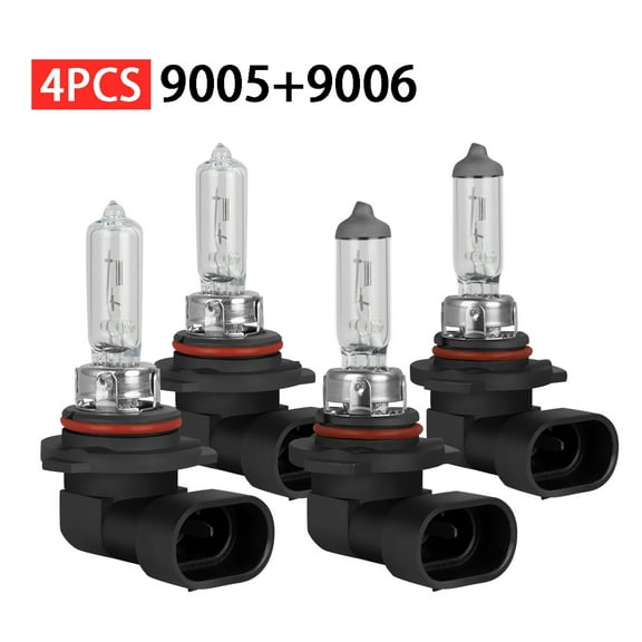 9005/HB3 9006/HB4 halogen HeadLight Bulbs 3800 Lumens, 55W 150% Brightness 3400K Warm White, Plug and Play Halogen Replacement for Cars, Pack of 4