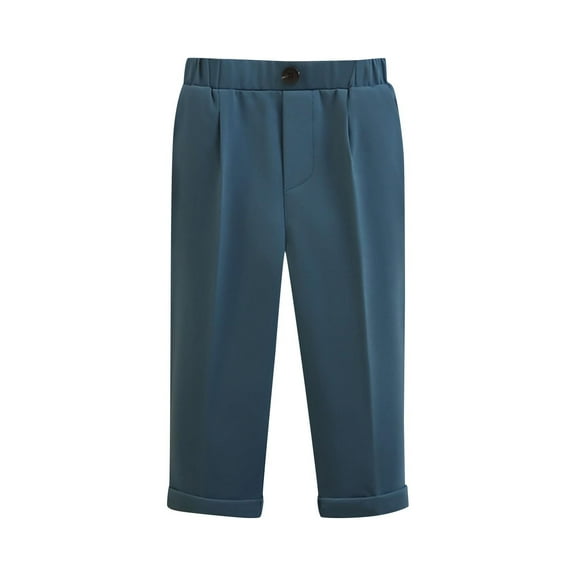 Odeerbi 6M-10Y Toddler Boys Girls Formal Suit Pants Dress Pants Uniforms Pants Cute Solid Color Casual School Uniform Trousers