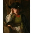 thumbnail image 2 of Thérèse Schwartze 20x24 Black Ornate Framed Double Matted Museum Art Print Titled: Portrait of Lizzy Ansingh (1902), 2 of 5