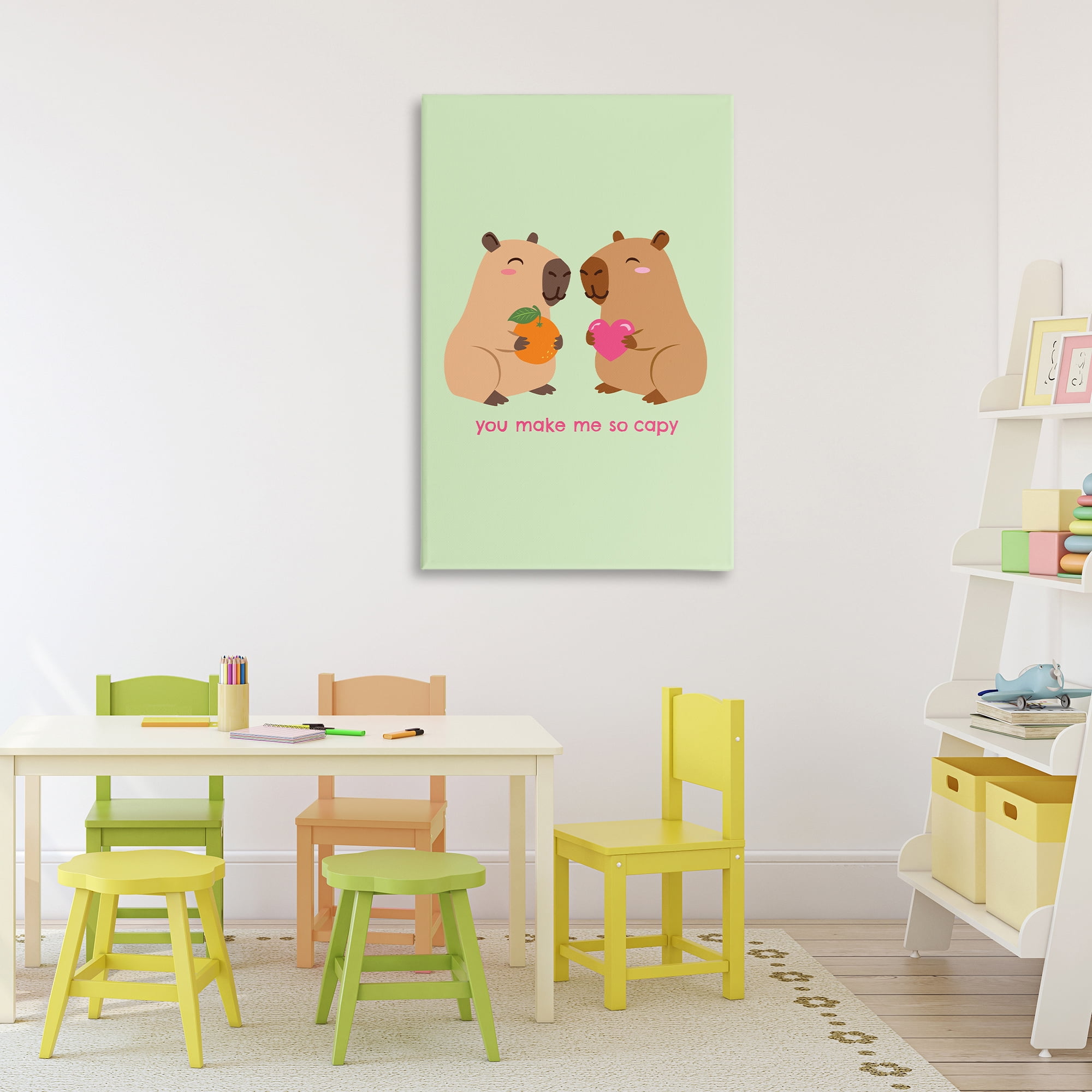 You Make Me So Capy Canvas Wall Art, design by Emily Dumas